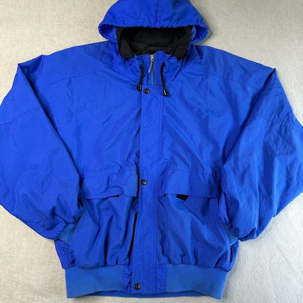 Vintage Pacific Trail Blue Hooded Jacket Small Puffer Winter Windbreaker 90s Y2K